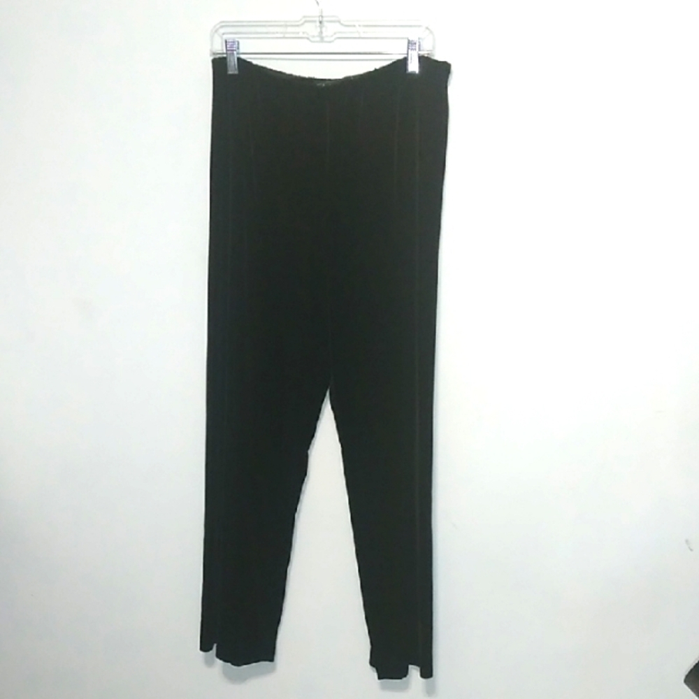 Alex Evening -Black pull on Velour Pants - Size LP